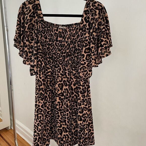 NWT Baum Und Pferdgarten Atena Smocked Leopard A-Line Dress size 6 - Picture 4 of 4